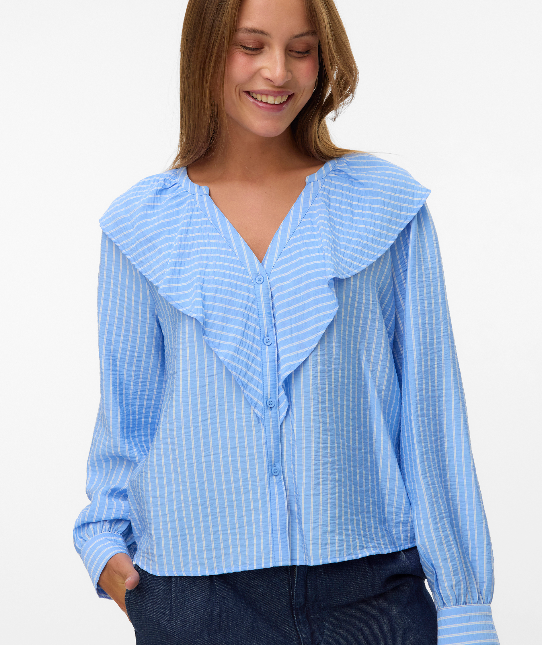 Vero Mode VMKAJA dameskjorte, Vista Blue Sandra