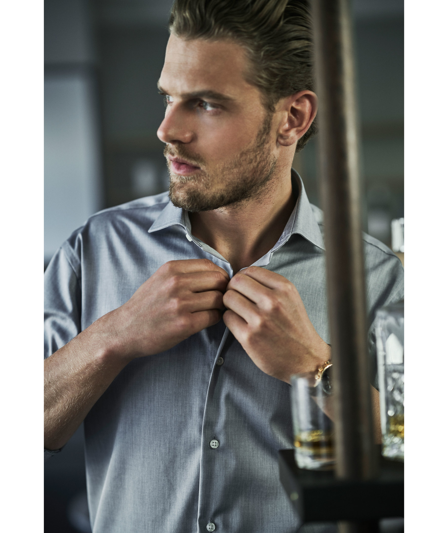 Seven Seas modern fit Fine Twill shirt, Light Blue, large image number 6