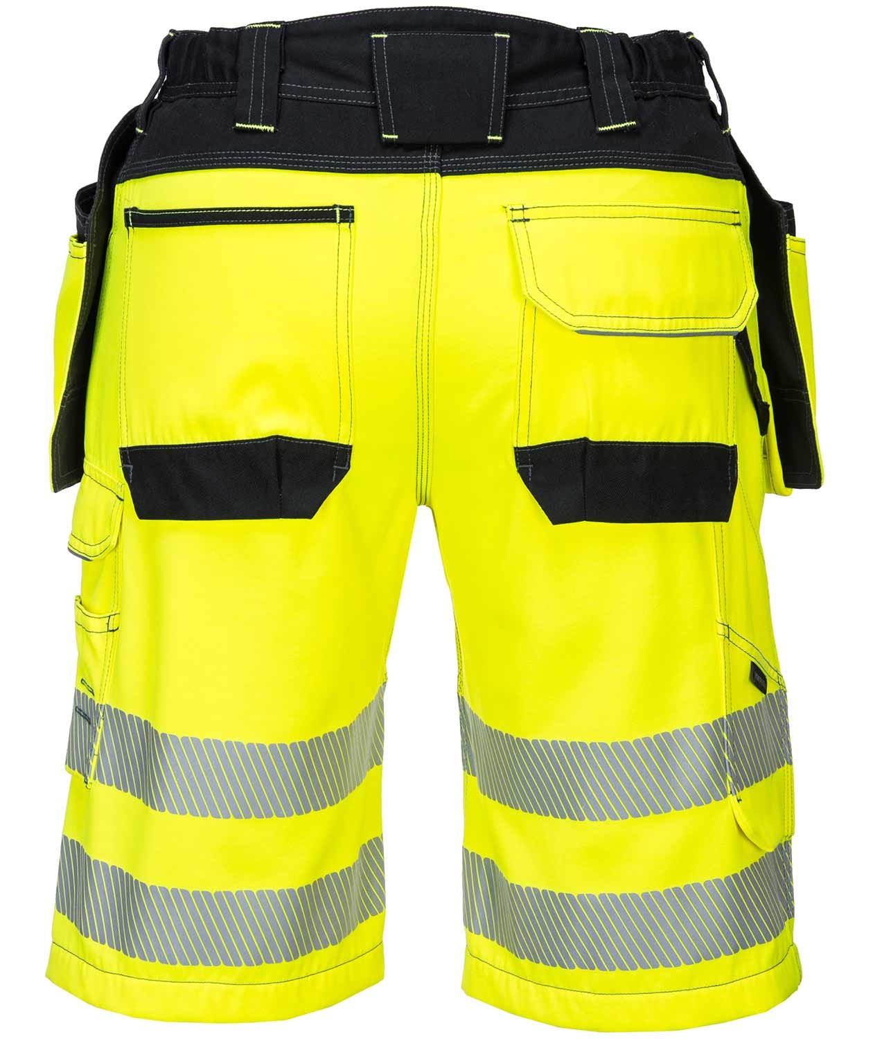 Portwest PW3 craftsmens shorts, Hi-vis Yellow/Black