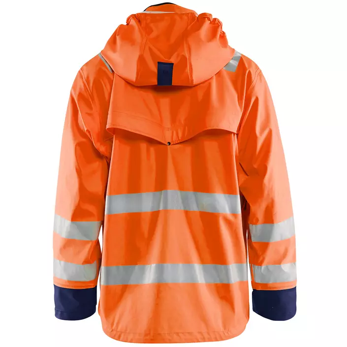 Blåkläder Heavy Weight regnjakke, Orange/Marine, large image number 1