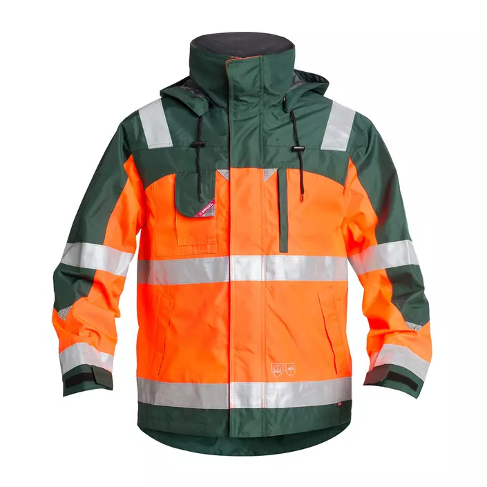 Engel shell jacket, Hi-vis Orange/Green, large image number 0