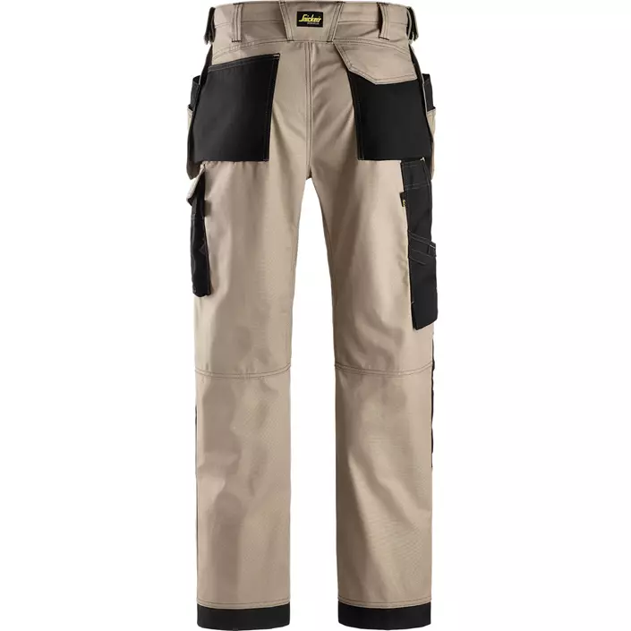 Snickers Canvas+ craftsmen's trousers, Khaki/Black, large image number 1