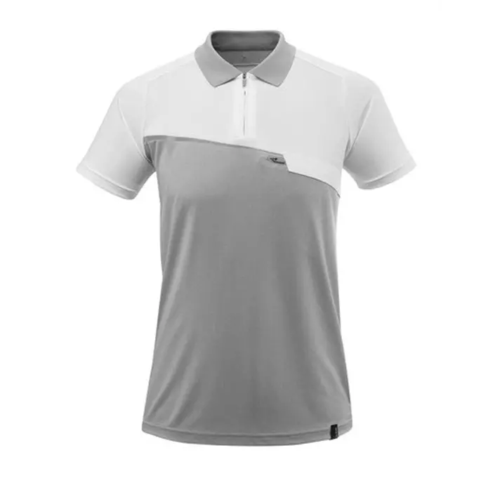 Mascot Advanced polo shirt, Grey-mottled/white, large image number 0