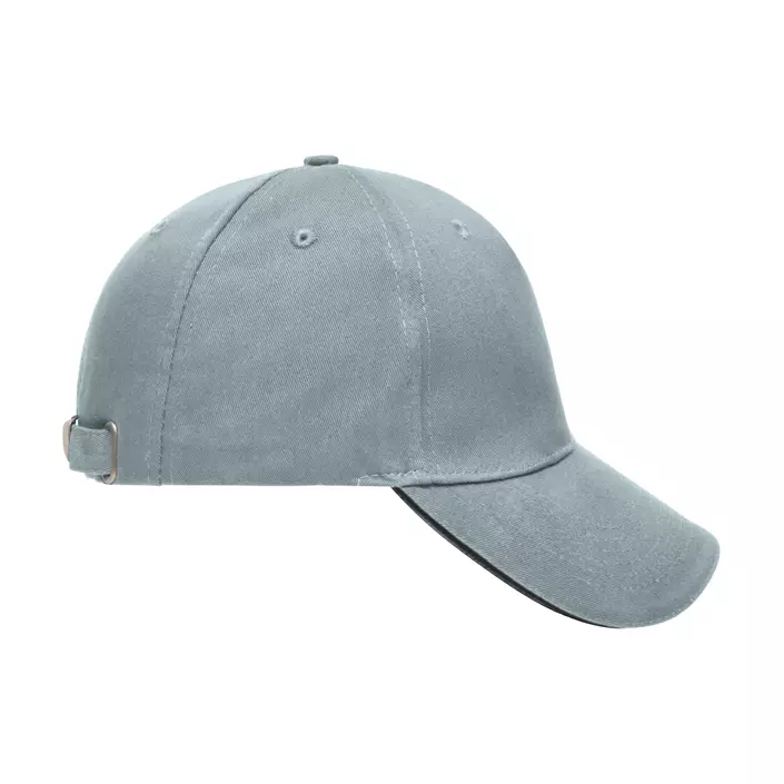 Myrtle Beach 5 Panel Sandwich Cap, Light Grey/Black, Light Grey/Black, large image number 3