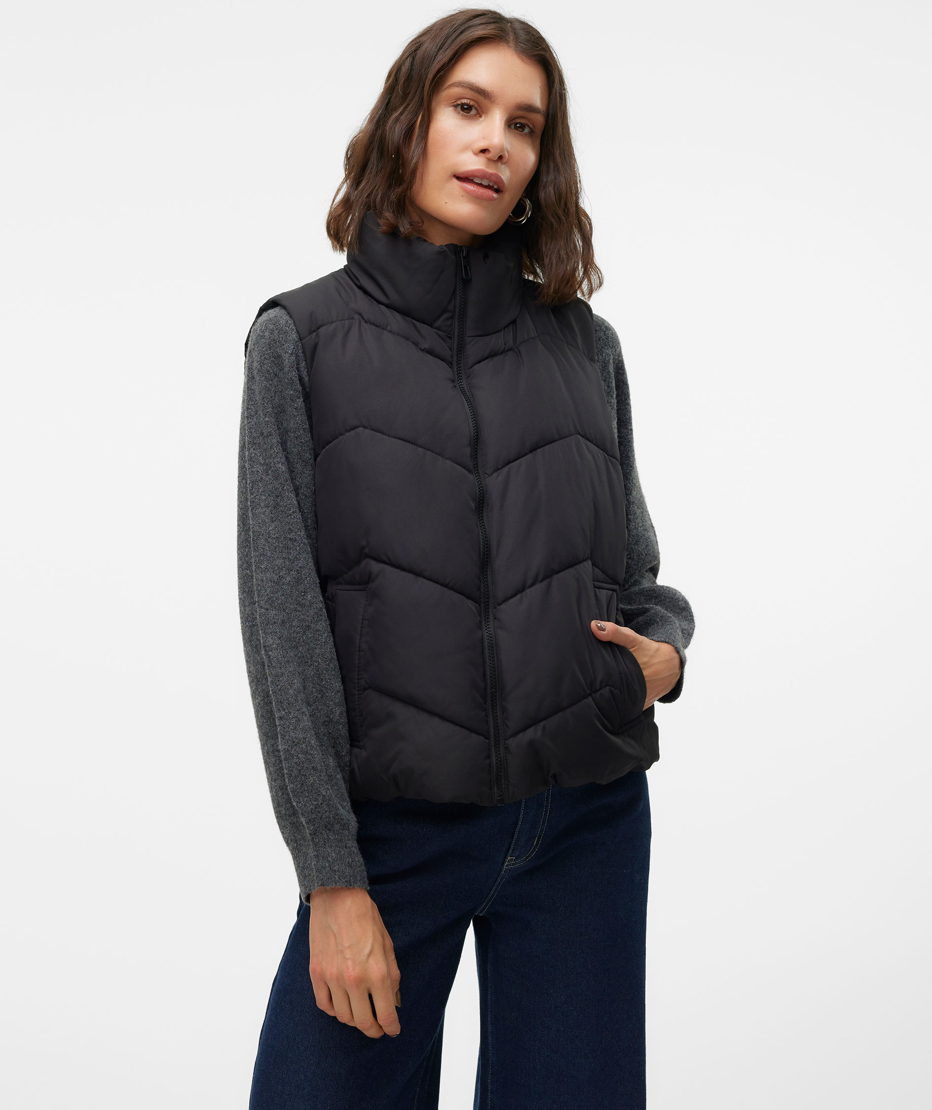 Vero Moda VMLIGAEVA quilted vest, Black, large image number 5