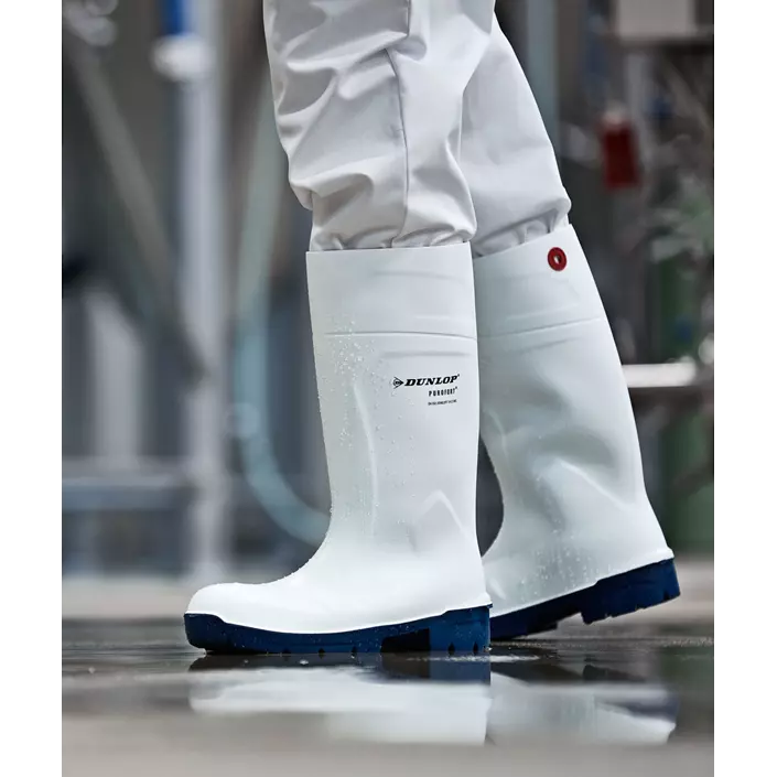 Dunlop Purofort Multigrip safety rubber boots S4, White, large image number 1