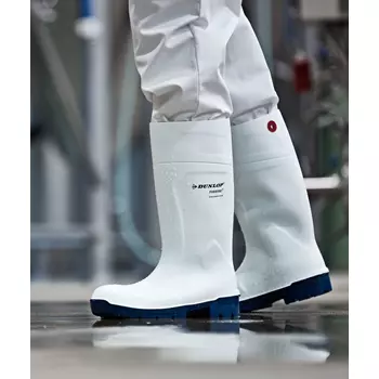 Dunlop Purofort Multigrip safety rubber boots S4, White