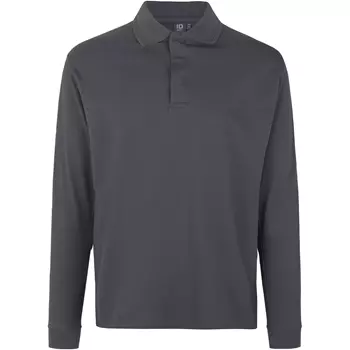 ID PRO Wear  long-sleeved Polo shirt, Silver Grey
