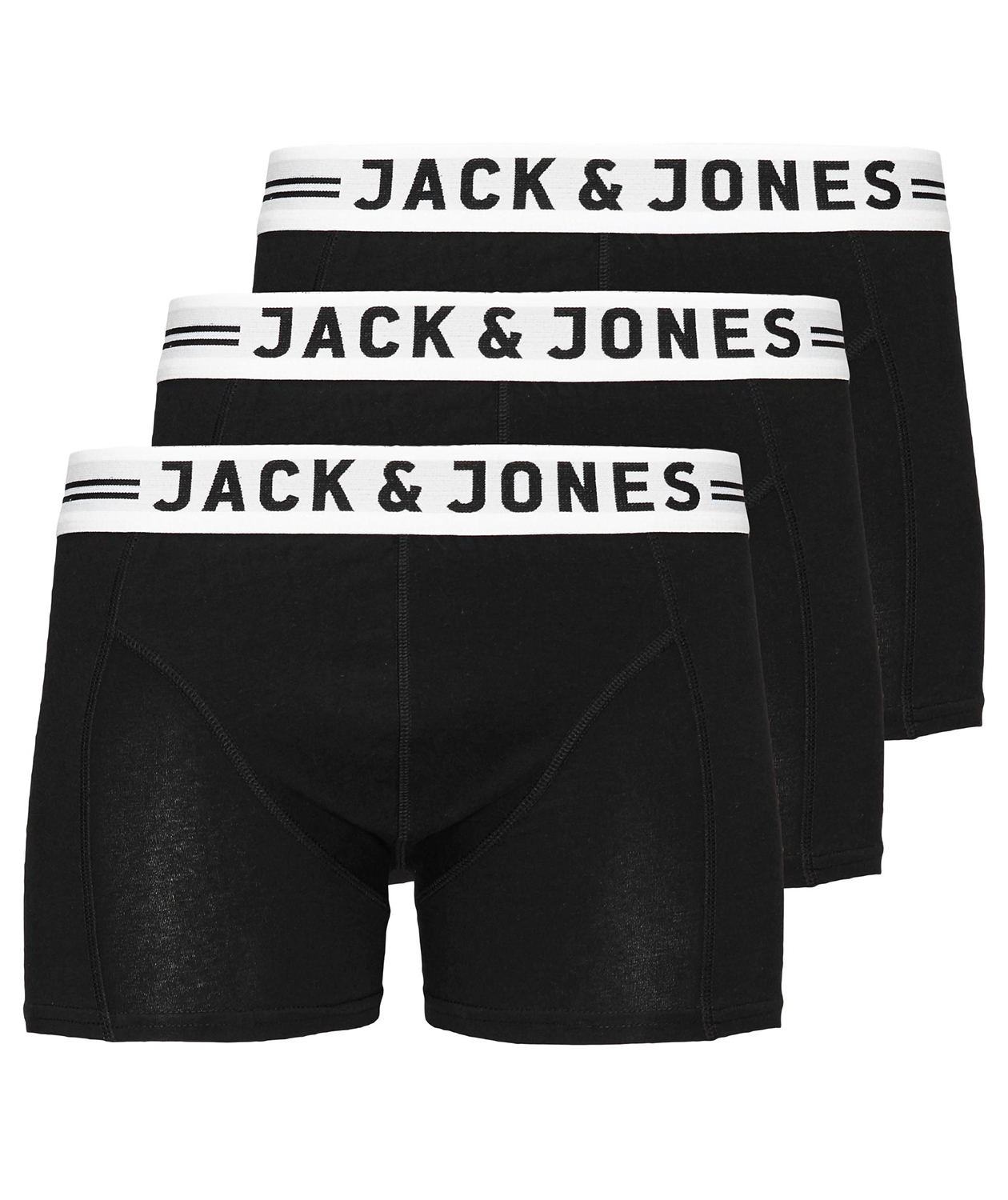 Jack & Jones Sense 3-pack boxershorts, Black/White, large image number 0