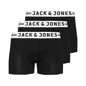 Jack & Jones Sense 3-pak boxershorts, Sort/Hvid