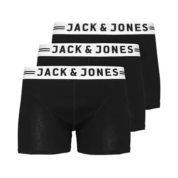Jack & Jones Sense 3-pack kalsong, Svart/Vit