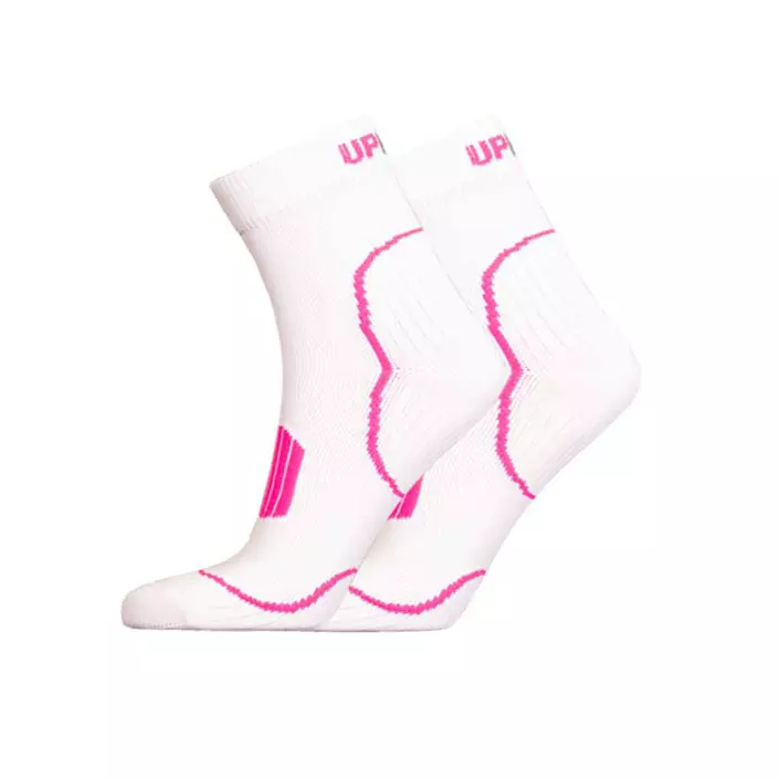 UphillSport Front Laufsocken, Weiss/Rosa, large image number 0