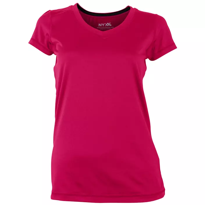 NYXX Flow Damen Stretch T-Shirt, Fuchsie/schwarz, large image number 0