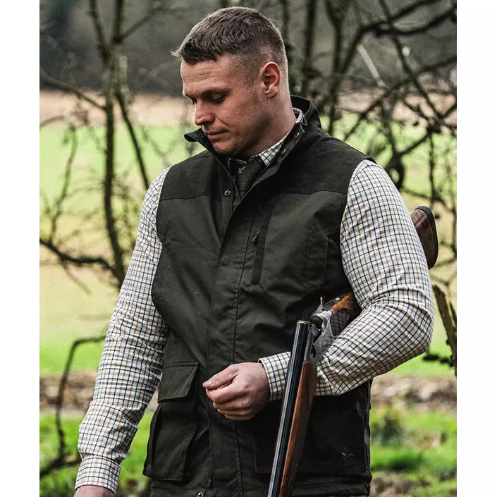 Seeland Oxford Shooting skjorta, Grape leaf/Terracotta check, large image number 6