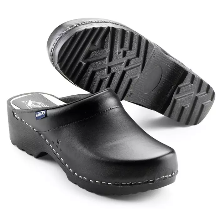 Sika Traditional clogs without heel cover, Black, large image number 0