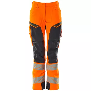 Mascot Accelerate Safe women's work trousers full stretch, Hi-Vis Orange/Dark Marine
