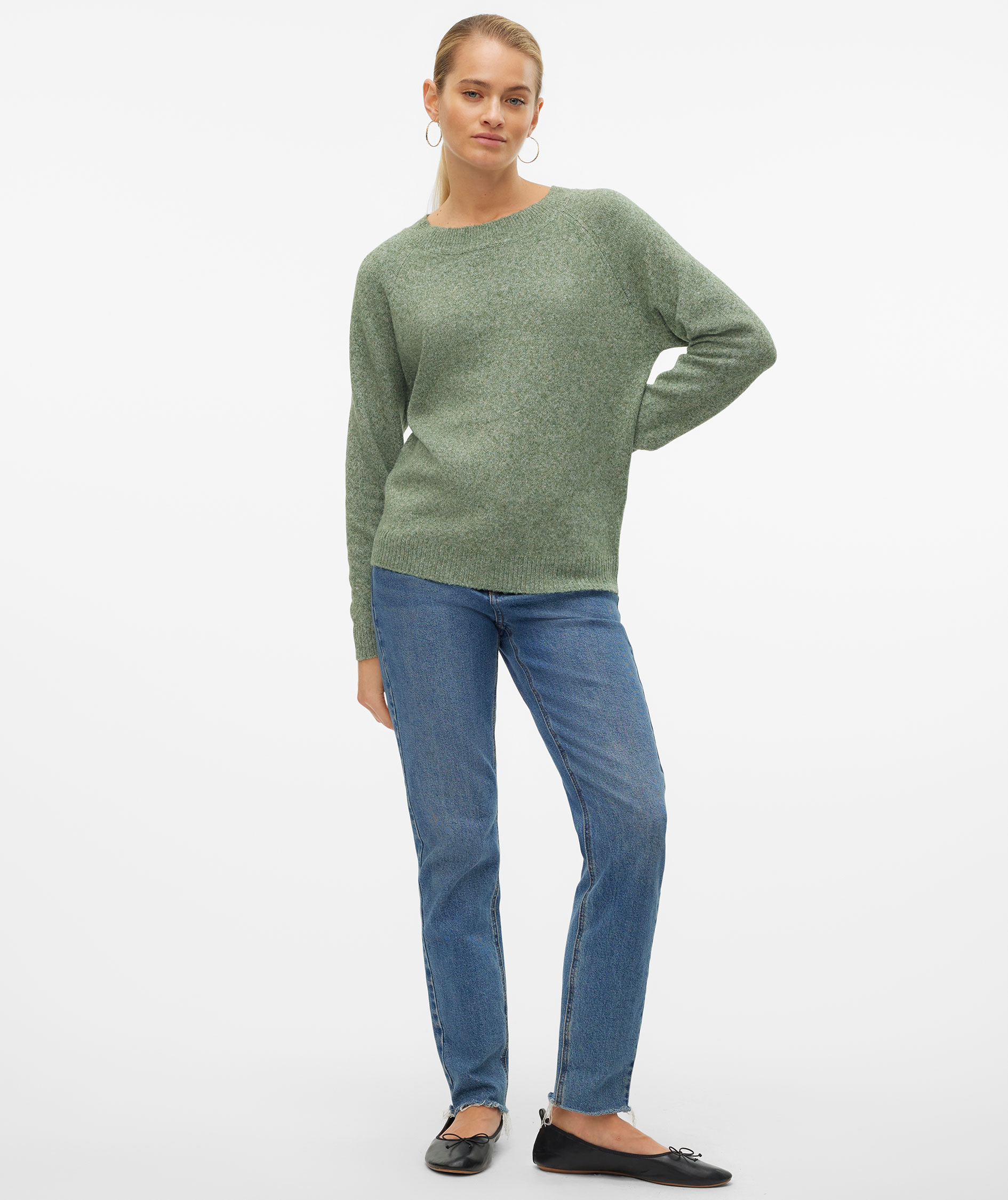 Vero Moda VMDOFFY women's knitted pullover, Laurel Wreath Melange, large image number 6