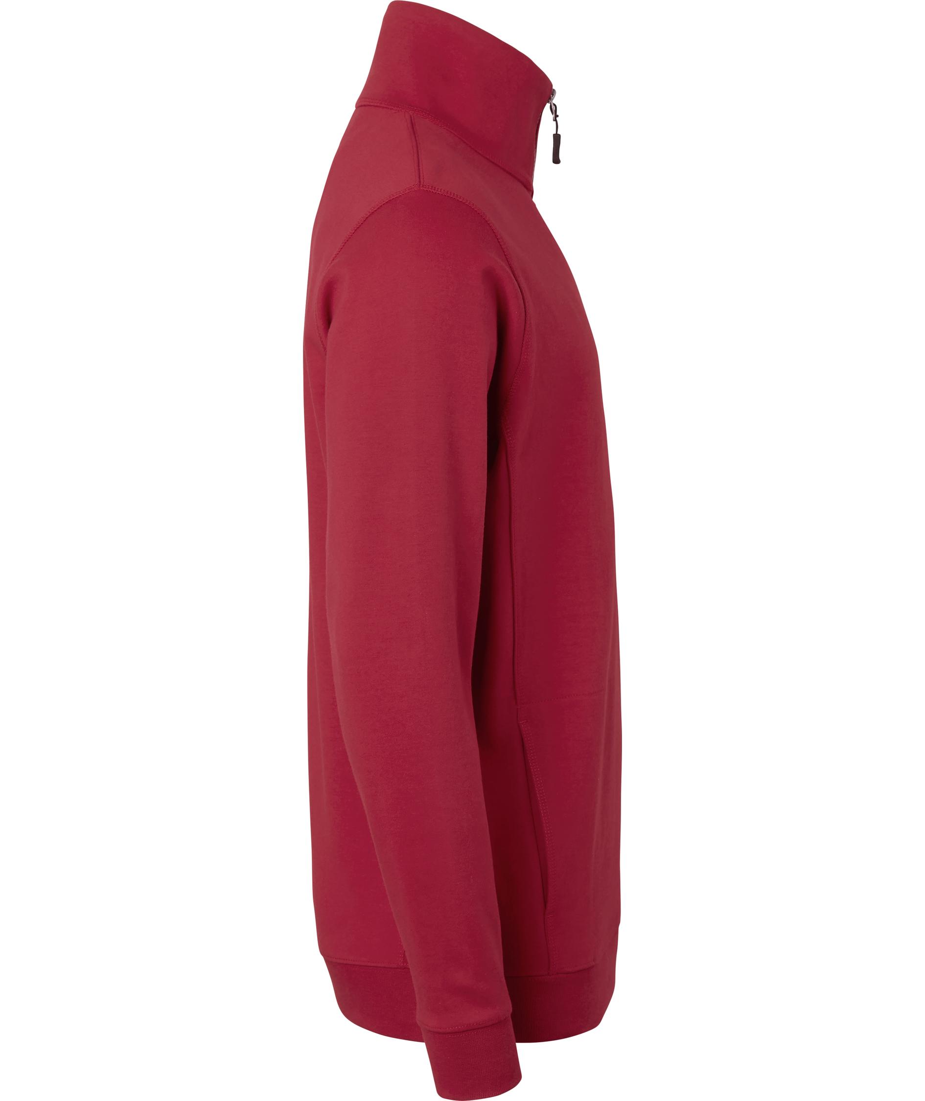 Top Swede sweatshirt med kort dragkedja 0102, R&ouml;d, large image number 2