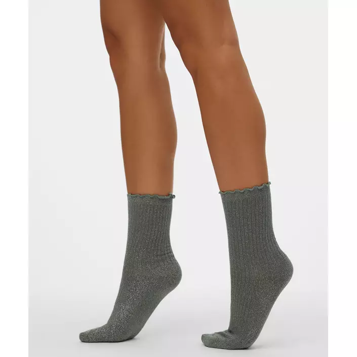 Vero Moda VMMAGIC dame glimmerstrømper, Balsam Green, Balsam Green, large image number 1