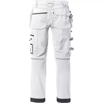 Fristads Gen Y craftsman trousers with stretch 2530 CYD, White/Black