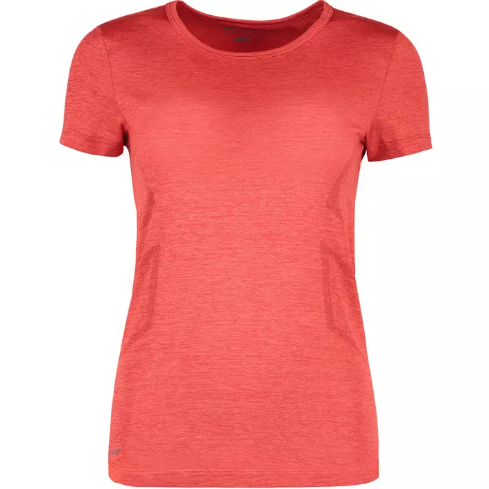 GEYSER sømløs dame T-skjorte, Rød Melange, large image number 0