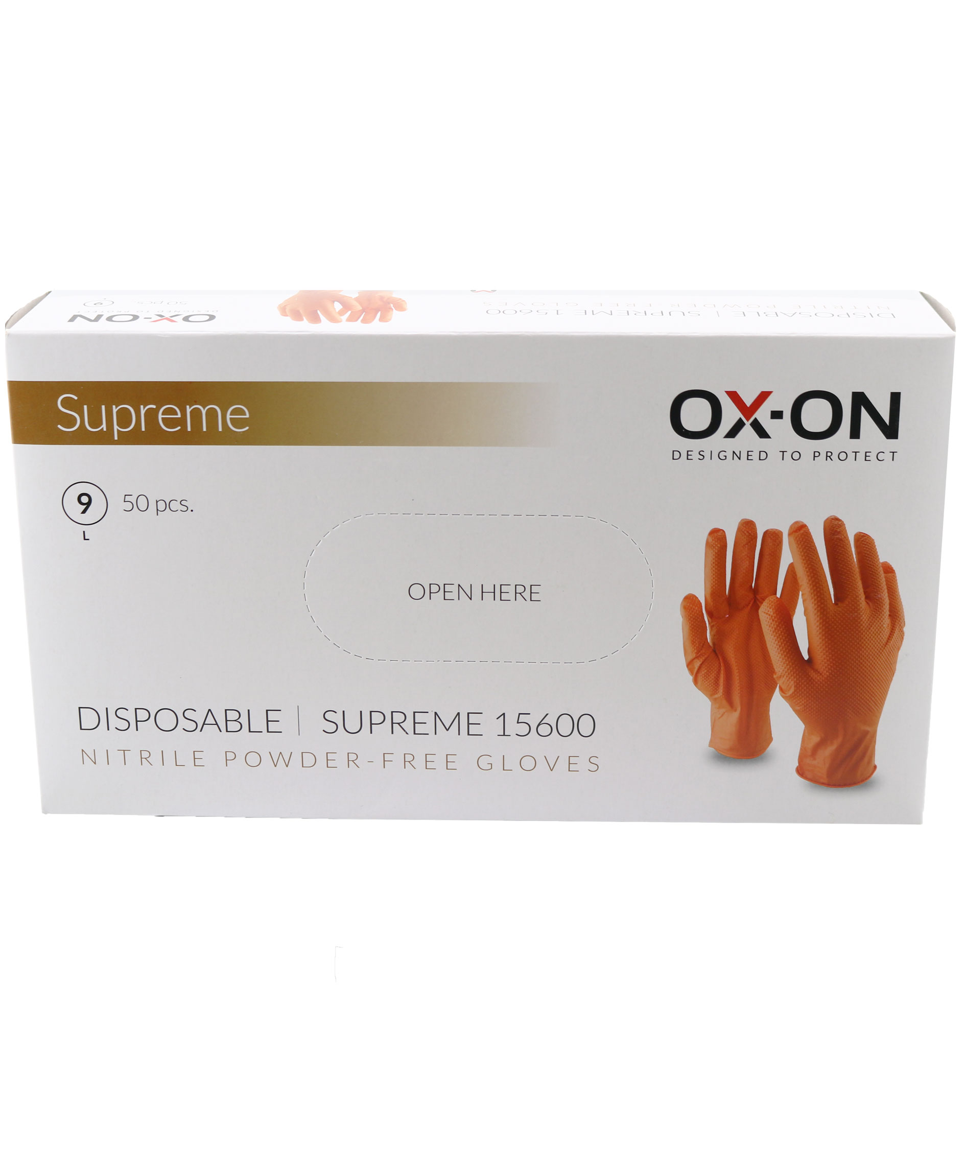 OX-ON Disposable Supreme 15600 nitril disposable gloves 50 pcs., Orange, large image number 2