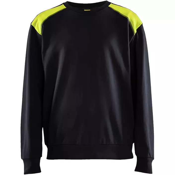 Blåkläder sweatshirt, Svart/Varselgul, large image number 0