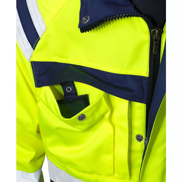 Fristads work jacket 4026, Hi-vis Yellow/Marine, large image number 2