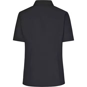James & Nicholson kortærmet Modern fit dameskjorte, Sort