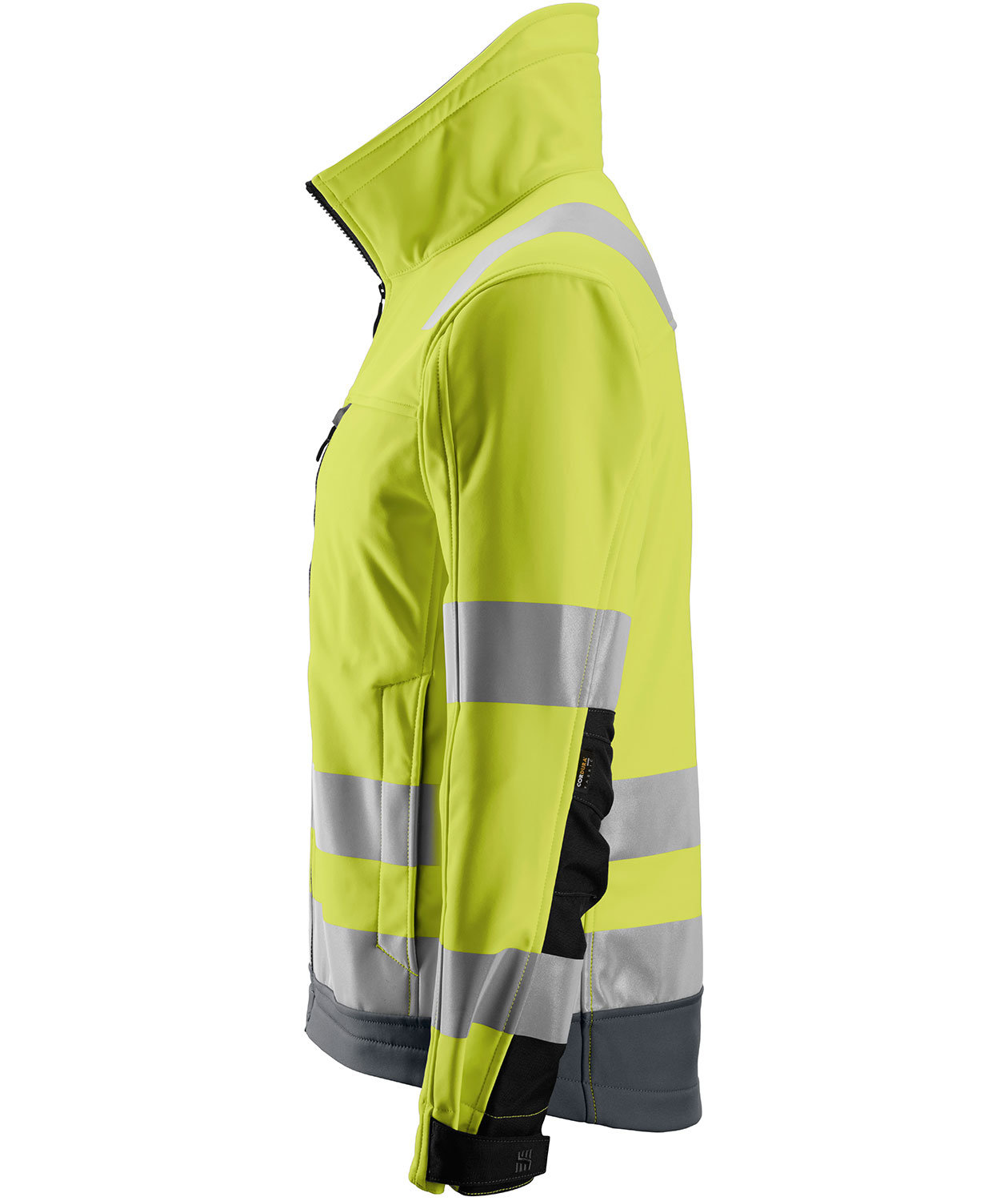 Snickers AllroundWork softshelljacka 1230, Varsel Gul/Gr&aring;