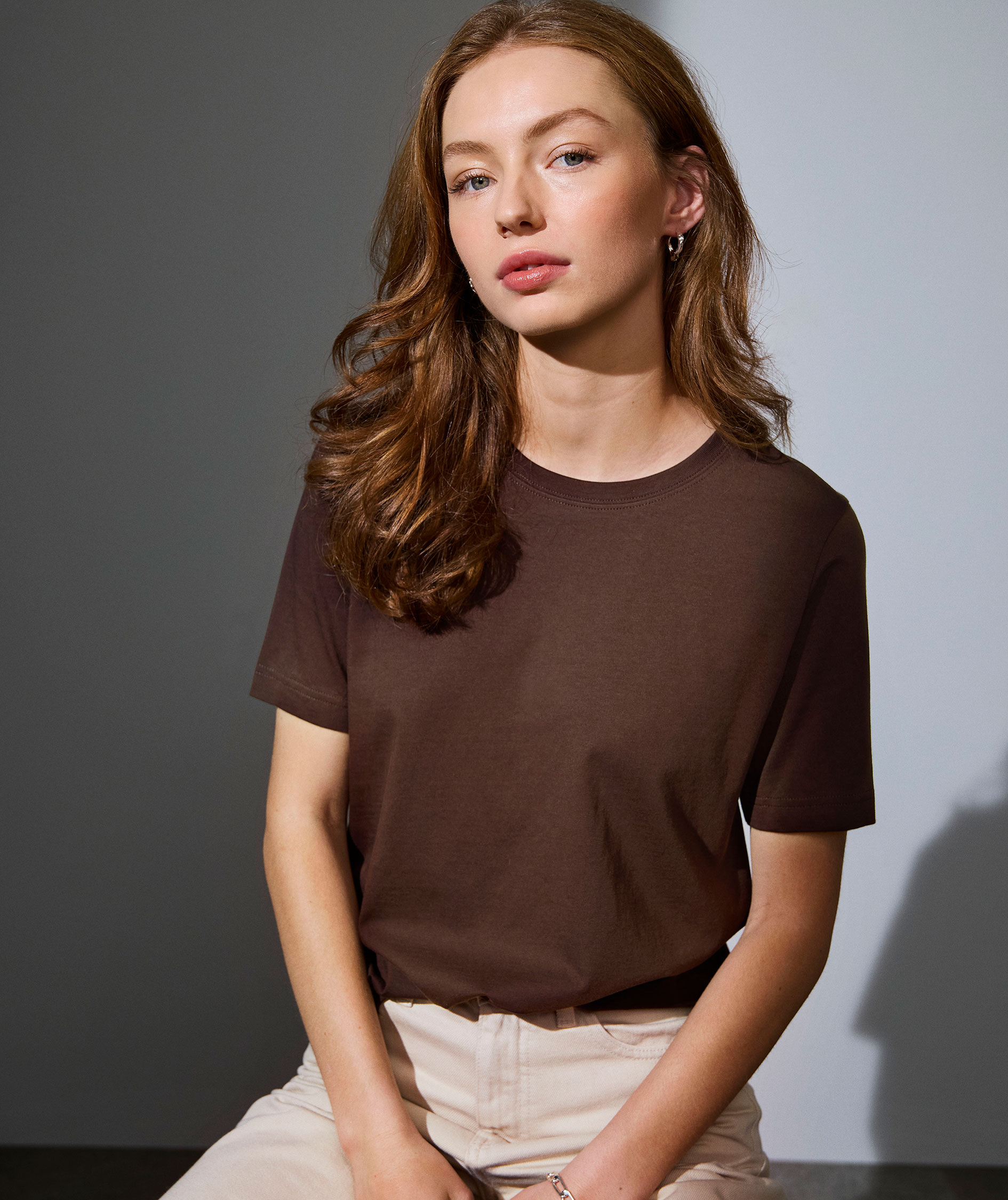 ID T-Time Damen T-Shirt, Mocca