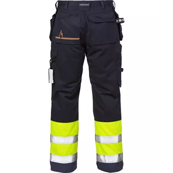 Fristads Flamestat craftsman trousers 2074, Hi-vis yellow/Marine blue