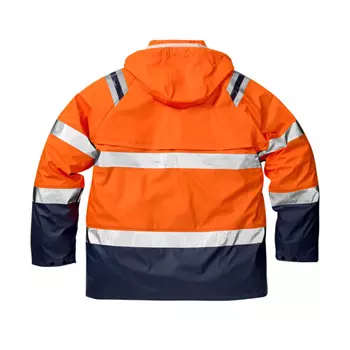 Fristads rain jacket 4624, Hi-vis Orange/Marine