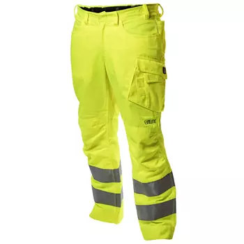 Viking Rubber Evolite work trousers, Hi-Vis Yellow