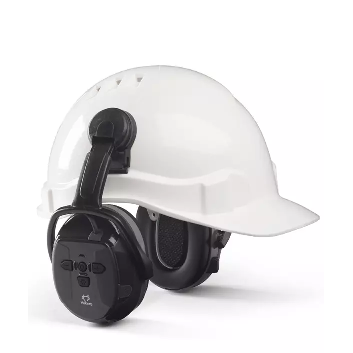 Hellberg Xstream LD høreværn med Bluetooth til hjelmmontering, Sort, Sort, large image number 1