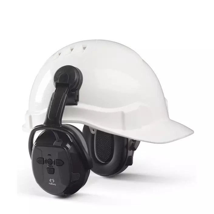 Hellberg Xstream LD høreværn med Bluetooth til hjelmmontering, Sort, Sort, large image number 1