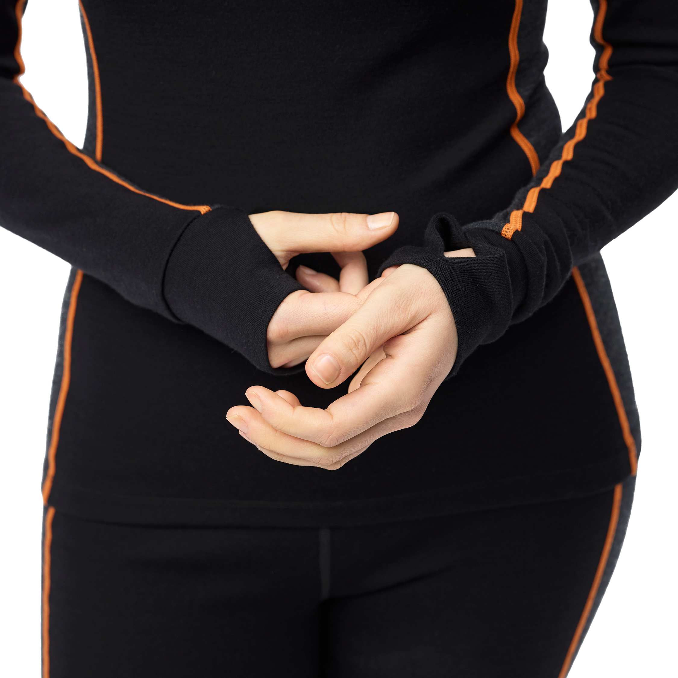 Snickers women's thermal crewneck with merino wool 9470, Black/Anthracite Melange, large image number 7