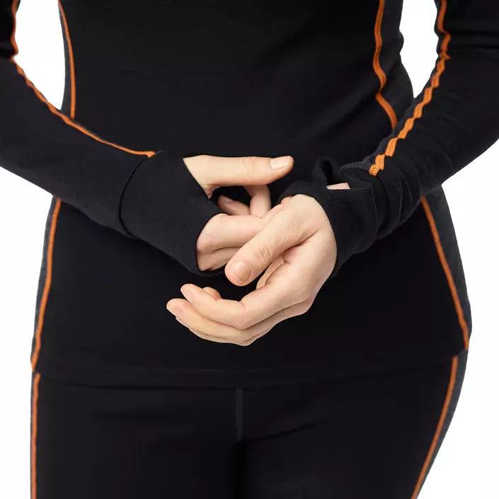 Snickers underställströja med merinoull 9470 dam, Black/Anthracite Melange, large image number 7