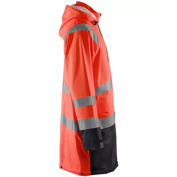 Blåkläder raincoat, Hi-vis Red/Black, large image number 3