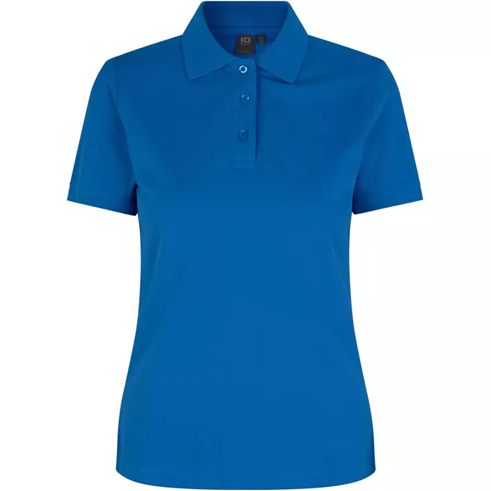 ID women's Pique Polo T-shirt with stretch, Azure, large image number 0