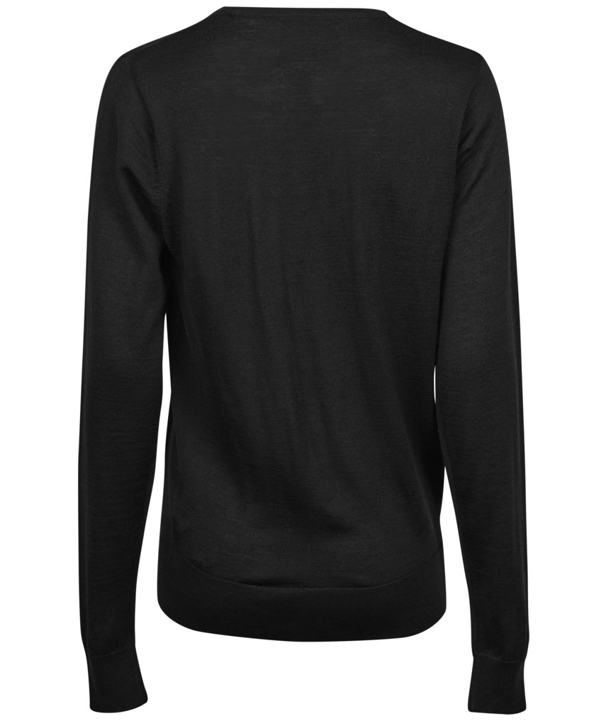Tee Jays women's knitted pullover with merino wool, Black, large image number 1