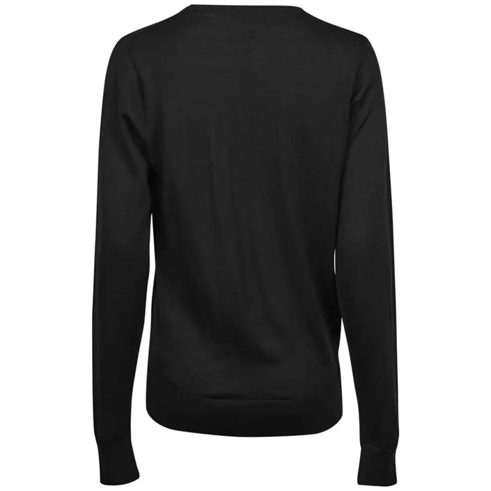 Tee Jays stickad tröja med merinoull dam, Svart, large image number 1