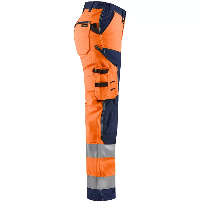 Blåkläder women's work trousers, Hi-vis Orange/Marine, large image number 3