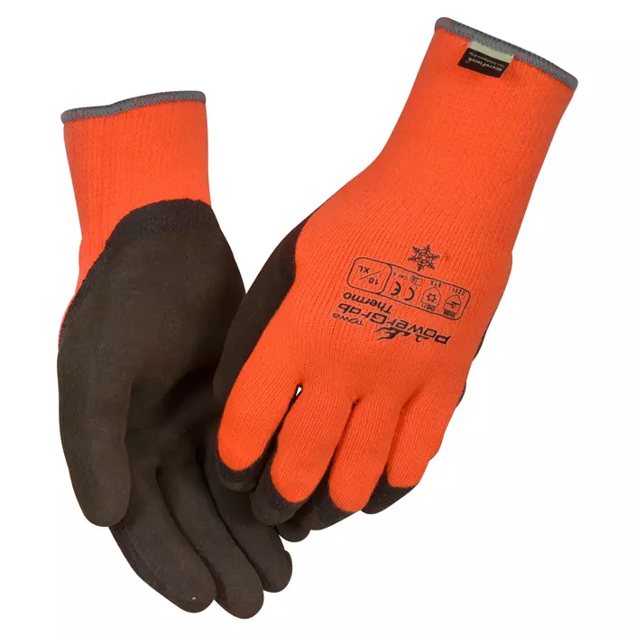 OX-ON PowerGrab Thermo arbeidshansker, Oransje/Svart, large image number 1