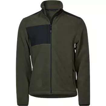 Tee Jays Mountain fleece jacket, Deep Green/Black