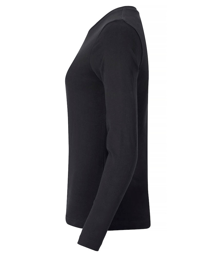 Clique Premium Fashion l&aring;ng&auml;rmad T-shirt dam, Svart, large image number 2