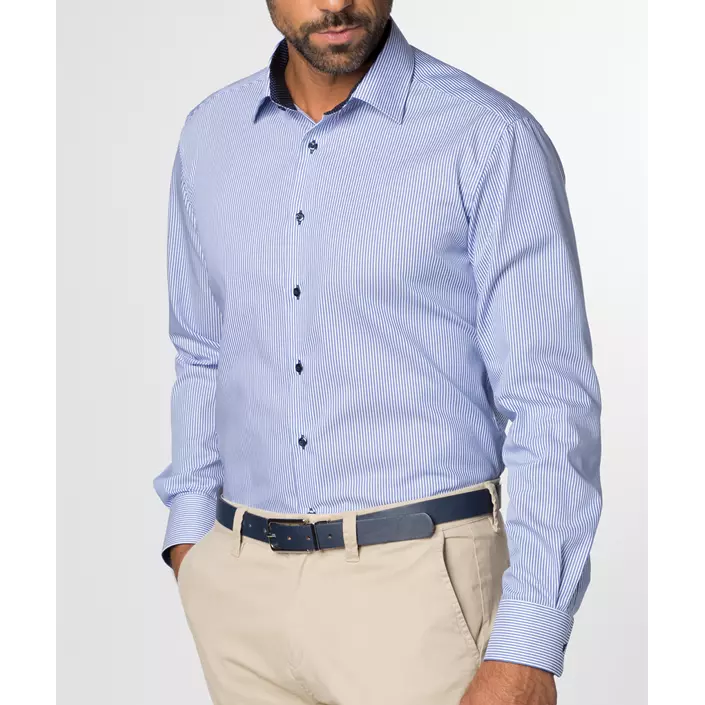 Eterna Modern fit Twill skjorte, Blå, large image number 1