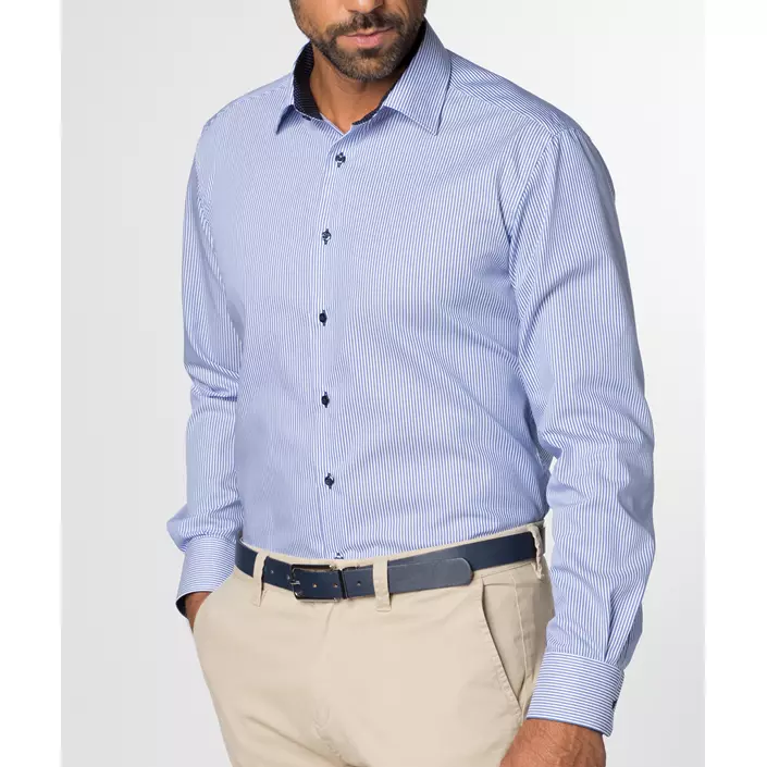 Eterna Modern fit Twill skjorte, Blå, large image number 1