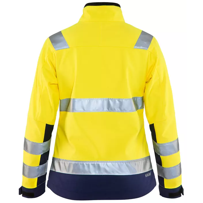 Blåkläder women's softshell jacket, Hi-vis Yellow/Marine, large image number 2