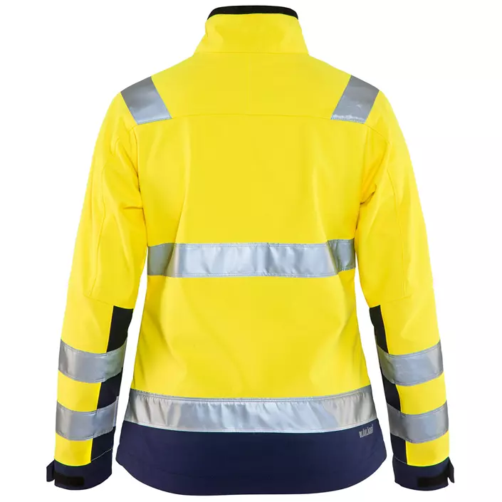 Blåkläder women's softshell jacket, Hi-vis Yellow/Marine, large image number 2